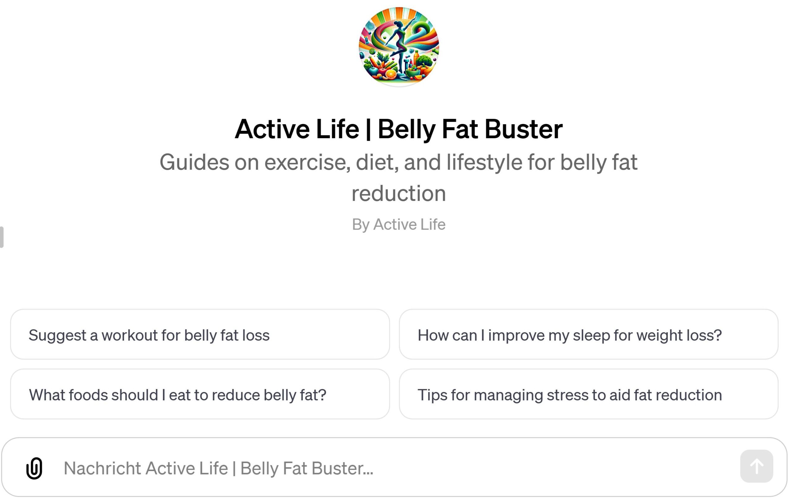 Bauchfett reduzieren - ganz einfach mit BELLY FAT BUSTER - die geniale GPT App von Active Life